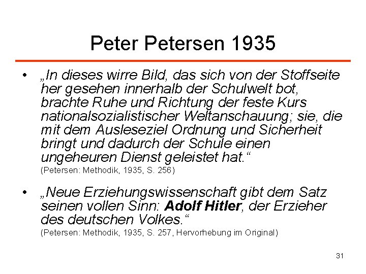 Petersen 1935 • „In dieses wirre Bild, das sich von der Stoffseite her gesehen