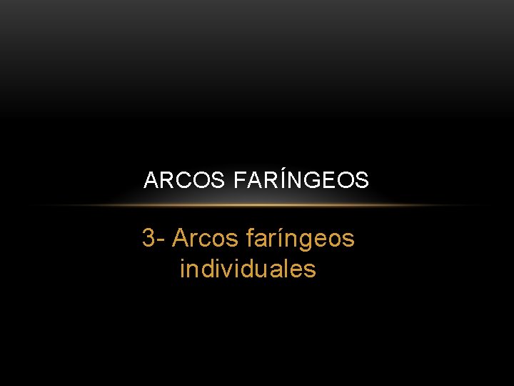 ARCOS FARÍNGEOS 3 - Arcos faríngeos individuales 