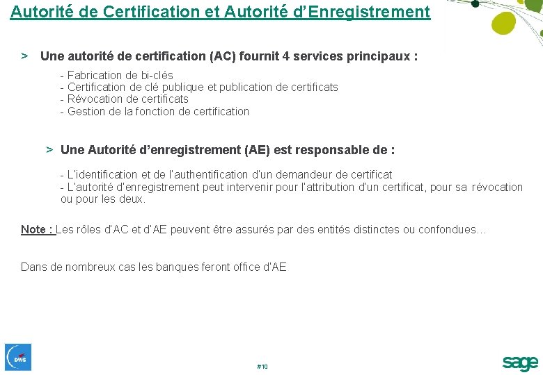 Autorité de Certification et Autorité d’Enregistrement > Une autorité de certification (AC) fournit 4