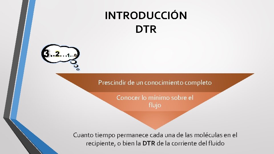 INTRODUCCIÓN DTR Prescindir de un conocimiento completo Conocer lo mínimo sobre el flujo Cuanto