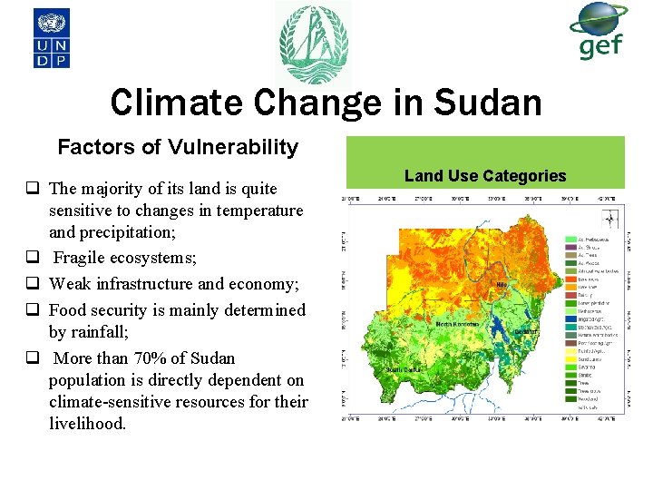 Climate Change in Sudan Factors of Vulnerability q The majority of its land is Climate Change in Sudan Factors of Vulnerability q The majority of its land is
