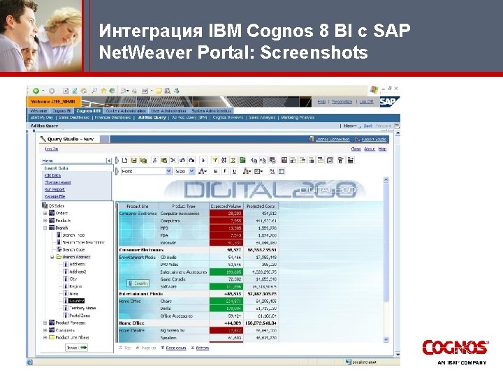 Интеграция IBM Cognos 8 BI с SAP Net. Weaver Portal: Screenshots 