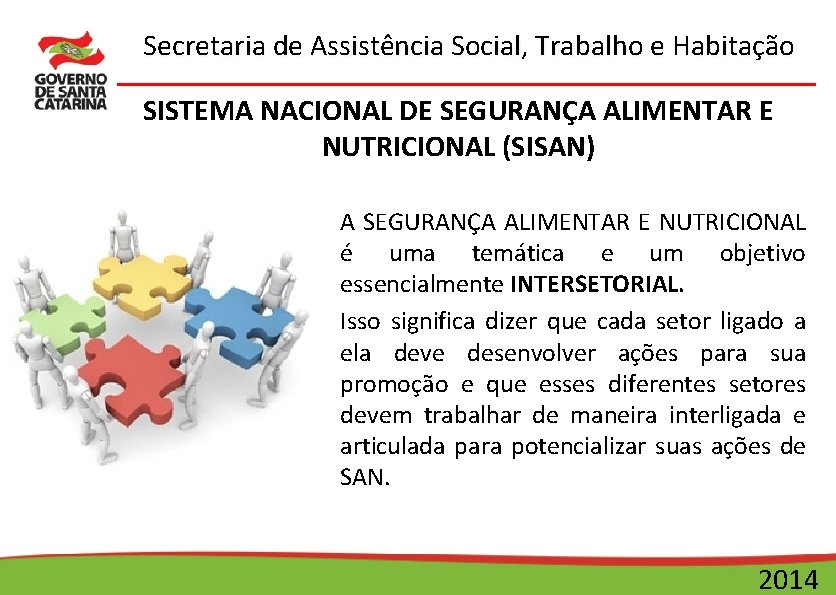 Secretaria de Assistência Social, Trabalho e Habitação SISTEMA NACIONAL DE SEGURANÇA ALIMENTAR E NUTRICIONAL