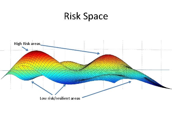 Risk Space High Risk areas Low risk/resilient areas 