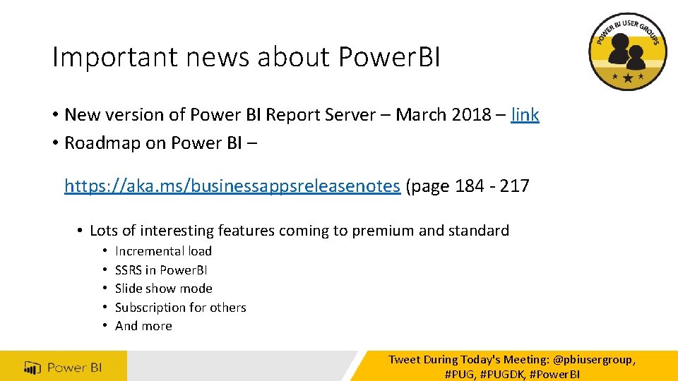 Important news about Power. BI • New version of Power BI Report Server –