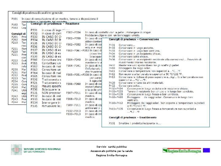 Servizio sanità pubblica Assessorato politiche per la salute Regione Emilia-Romagna 