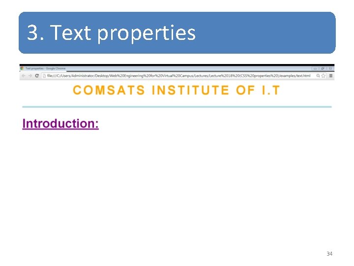 3. Text properties 34 