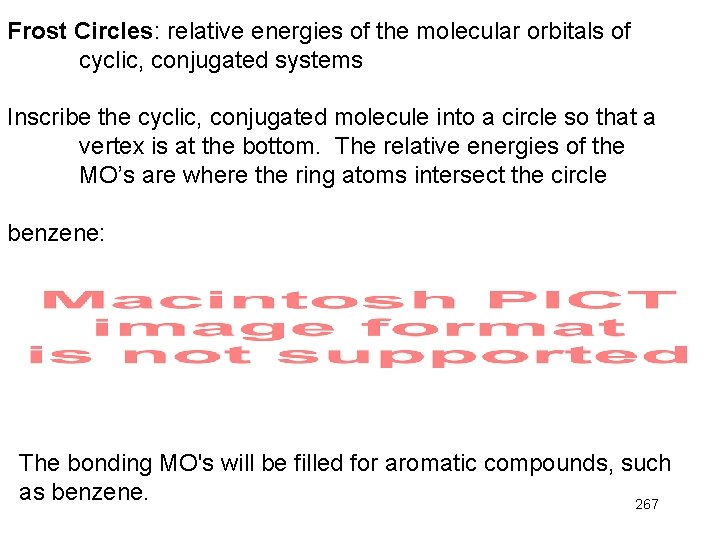Frost Circles: relative energies of the molecular orbitals of cyclic, conjugated systems Inscribe the