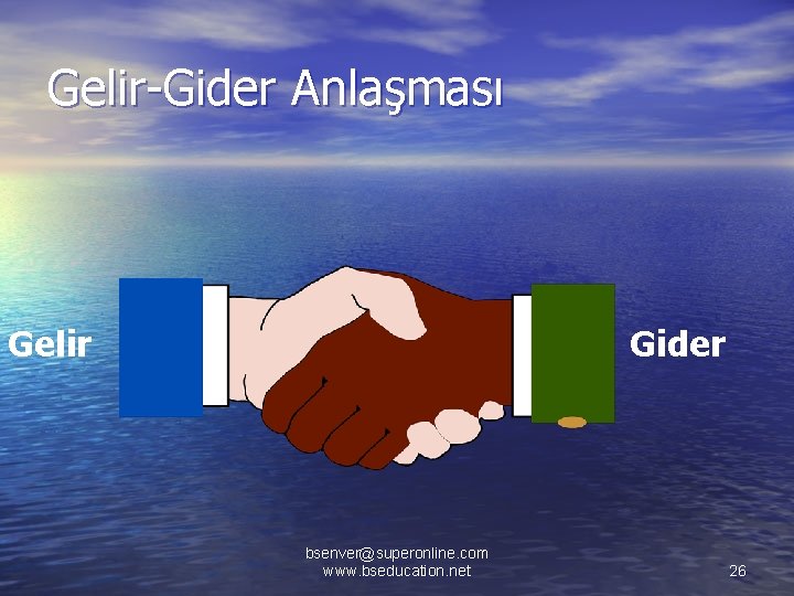 Gelir-Gider Anlaşması Gelir Gider bsenver@superonline. com www. bseducation. net 26 