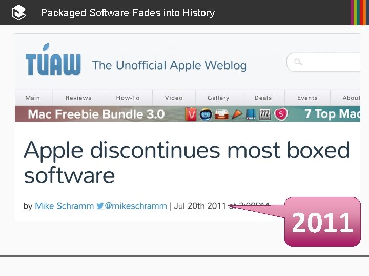 Packaged Software Fades into History 2011 