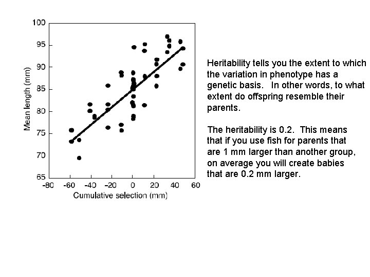 Heritability tells you the extent to which the variation in phenotype has a genetic