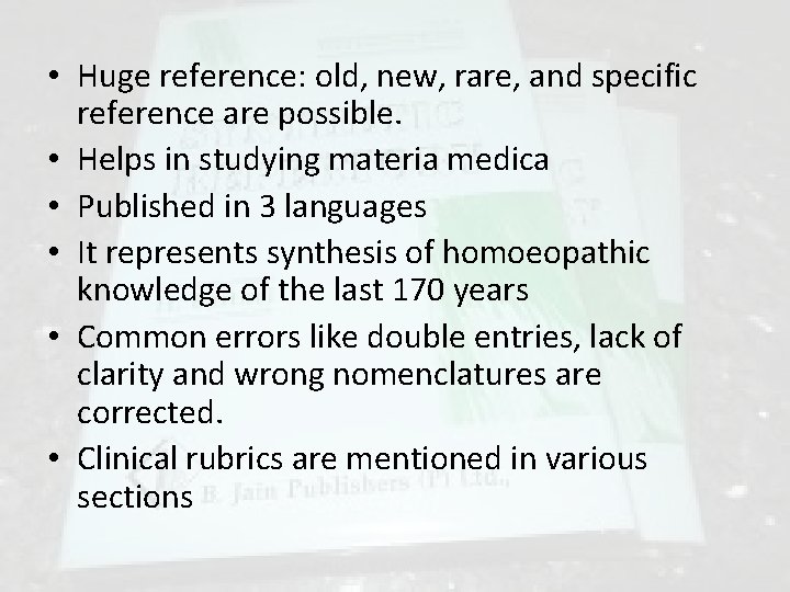 • Huge reference: old, new, rare, and specific reference are possible. • Helps • Huge reference: old, new, rare, and specific reference are possible. • Helps
