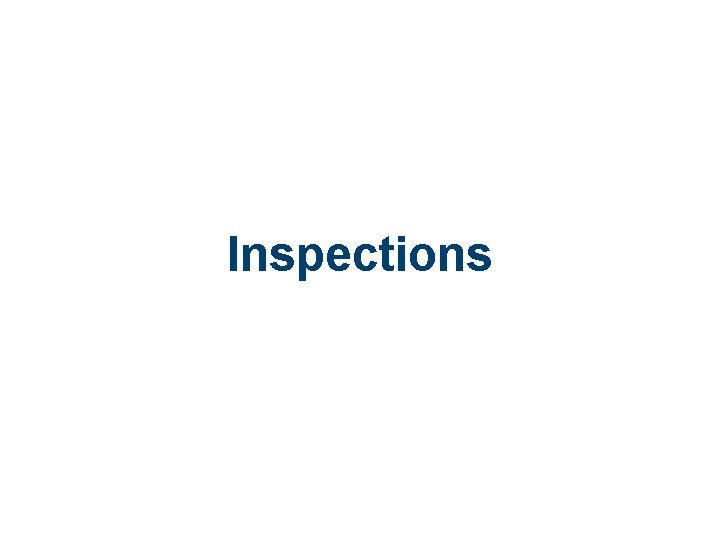 Inspections 