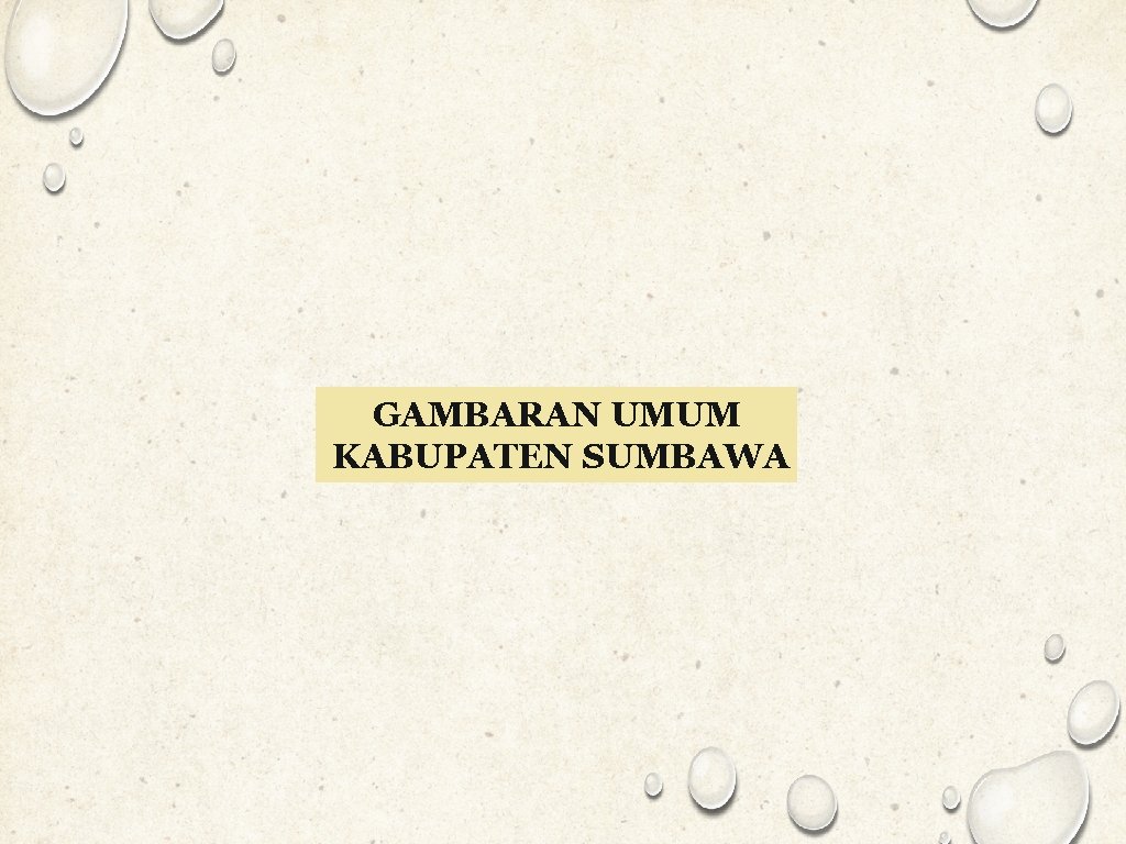 GAMBARAN UMUM KABUPATEN SUMBAWA 