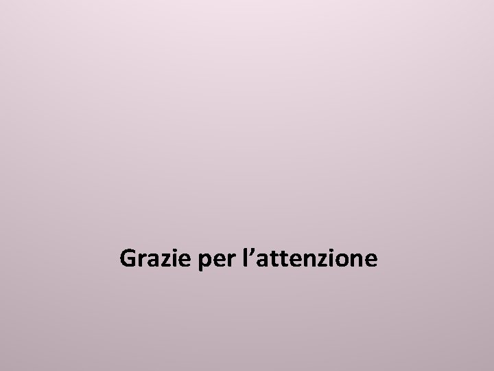 Grazie per l’attenzione 