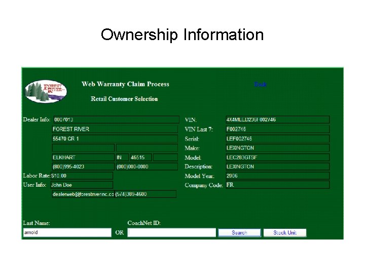 Ownership Information 