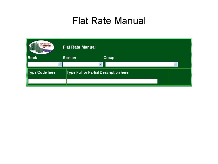 Flat Rate Manual 