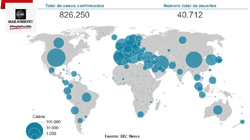 PAÍSES AFECTADOS Fuente: BBC News 