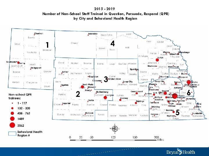 2015 - 2019 Number of Non-School Staff Trained in Question, Persuade, Respond (QPR) by