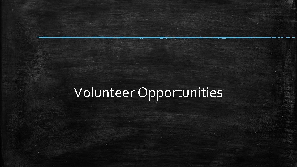Volunteer Opportunities 