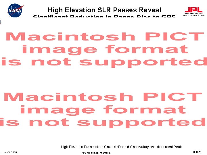 High Elevation SLR Passes Reveal Significant Reduction in Range Bias to GPS High Elevation