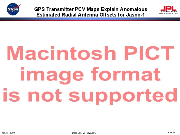 GPS Transmitter PCV Maps Explain Anomalous Estimated Radial Antenna Offsets for Jason-1 June 3,