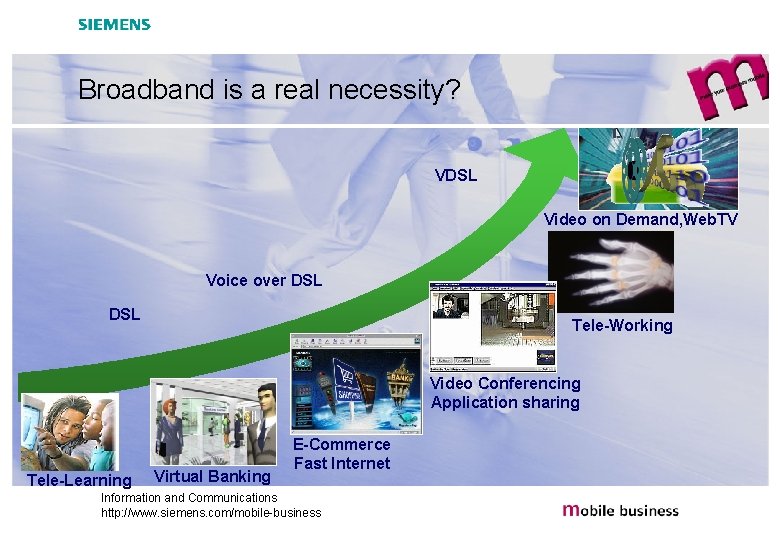 Broadband is a real necessity? VDSL Video on Demand, Web. TV Voice over DSL