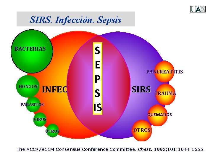 SIRS. Infección. Sepsis BACTERIAS HONGOS INFECCIÓN PARÁSITOS VIRUS OTROS S E P S IS