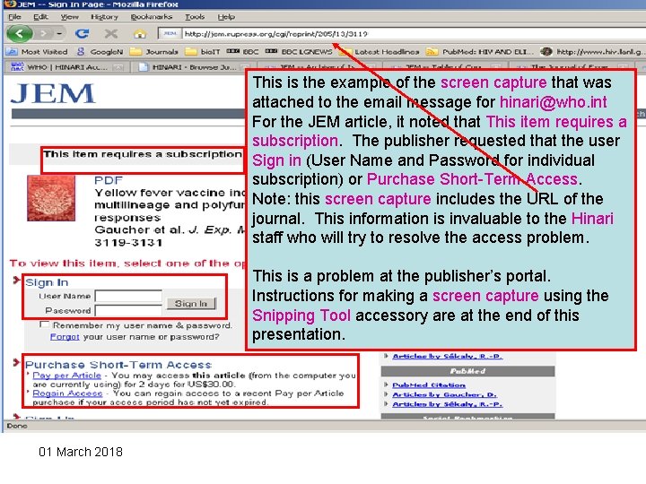 This is the example of the screen capture that was attached to the email This is the example of the screen capture that was attached to the email