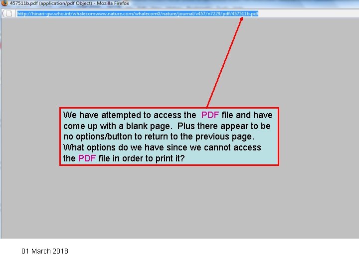 We have attempted to access the PDF file and have ` come up with