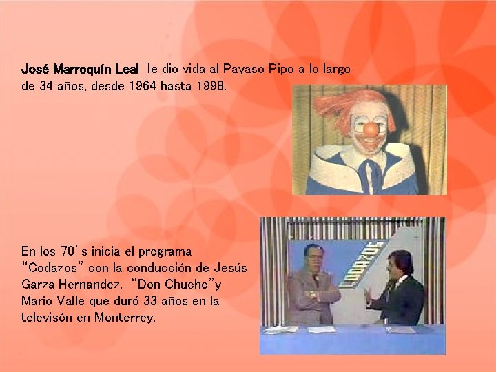 José Marroquín Leal le dio vida al Payaso Pipo a lo largo de 34