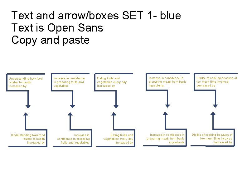 Text and arrow/boxes SET 1 - blue Text is Open Sans Copy and paste