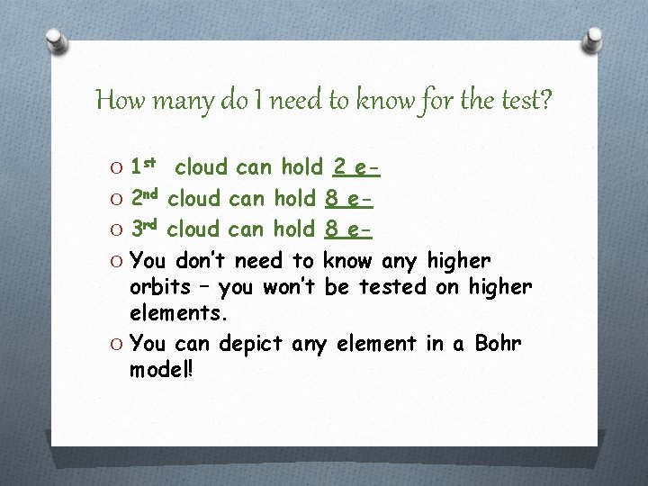 How many do I need to know for the test? O 1 st cloud How many do I need to know for the test? O 1 st cloud