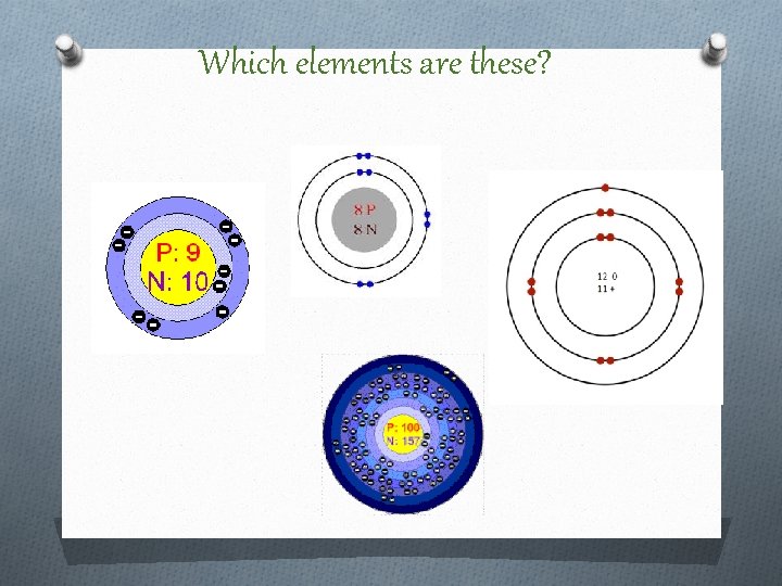 Which elements are these? Which elements are these?