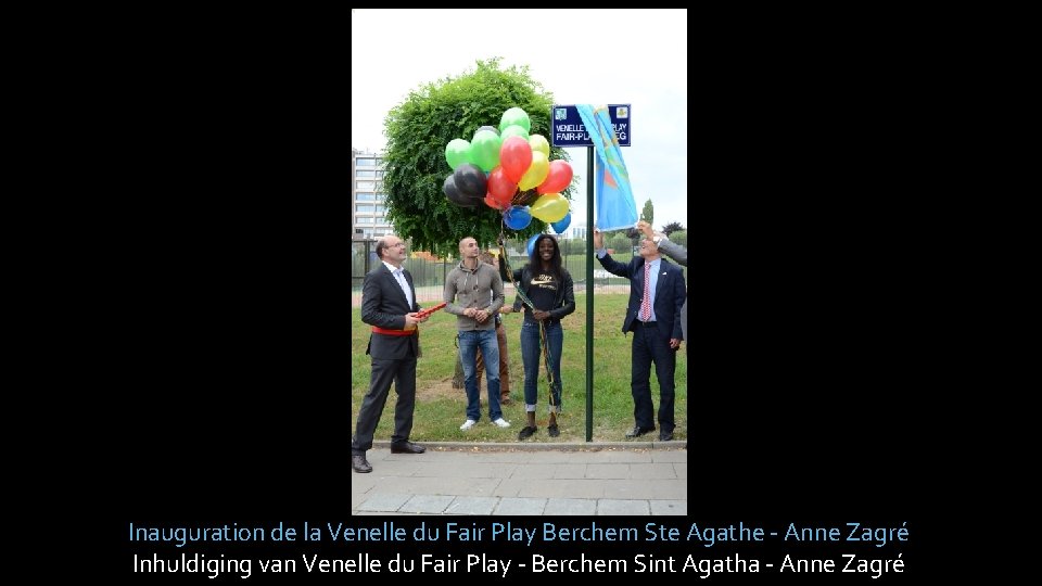 Inauguration de la Venelle du Fair Play Berchem Ste Agathe - Anne Zagré Inhuldiging