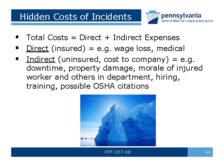 Hidden Costs of Incidents § Total Costs = Direct + Indirect Expenses § Direct
