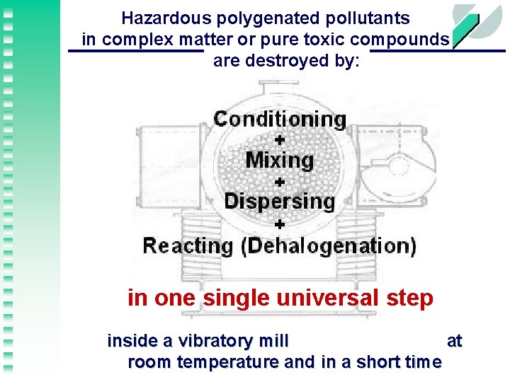 Hazardous polygenated pollutants in complex matter or pure toxic compounds are destroyed by: in