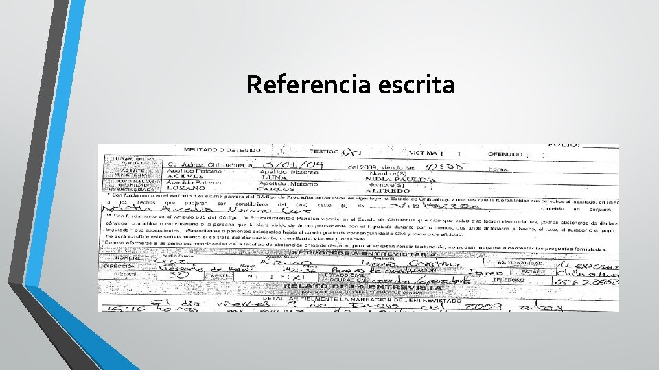 Referencia escrita 