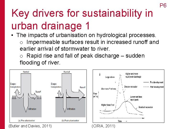 Key drivers for sustainability in urban drainage 1 • The impacts of urbanisation on