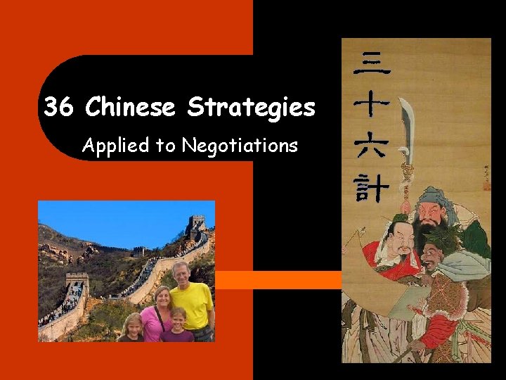 36 Chinese Strategies Applied to Negotiations 