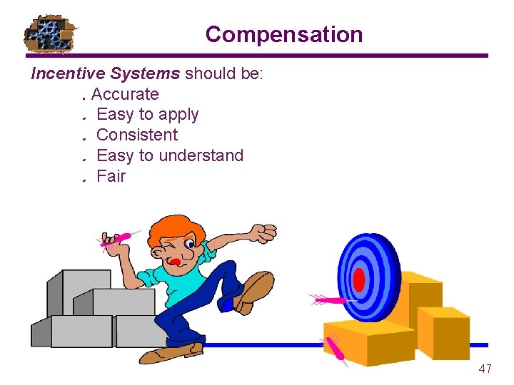 Compensation Incentive Systems should be: . Accurate. Easy to apply. Consistent. Easy to understand.