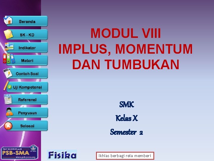 Modul Viii Implus Momentum Dan Tumbukan Smk Kelas