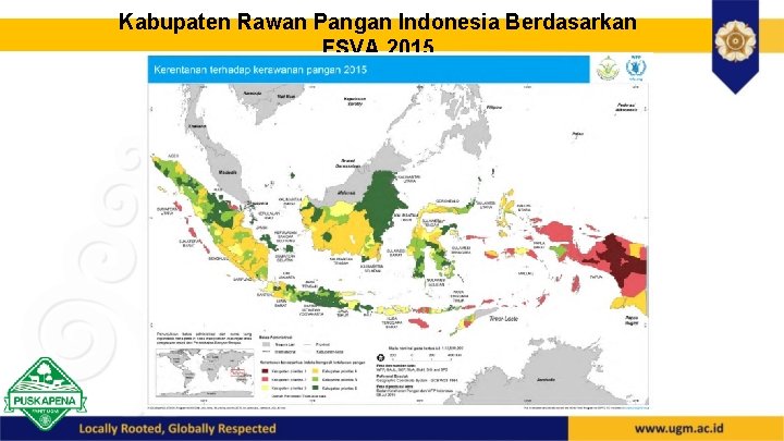 Kabupaten Rawan Pangan Indonesia Berdasarkan FSVA 2015 