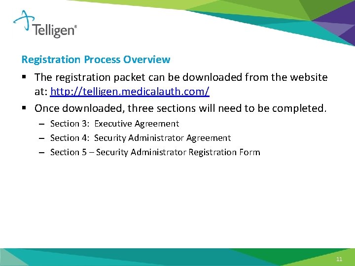 Registration Process Overview § The registration packet can be downloaded from the website at: