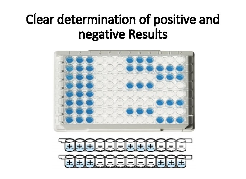 Clear determination of positive and negative Results 