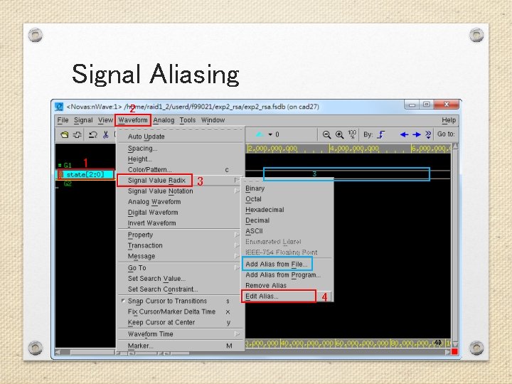 Signal Aliasing 2 1 3 4 49 