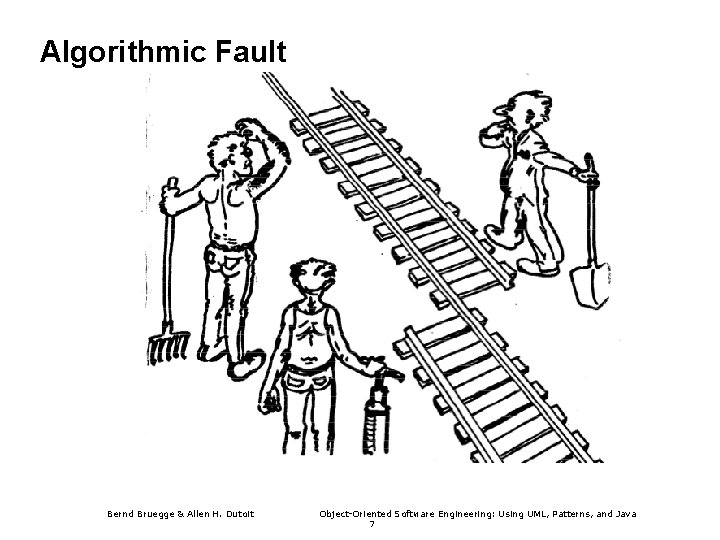 Algorithmic Fault Bernd Bruegge & Allen H. Dutoit Object-Oriented Software Engineering: Using UML, Patterns,