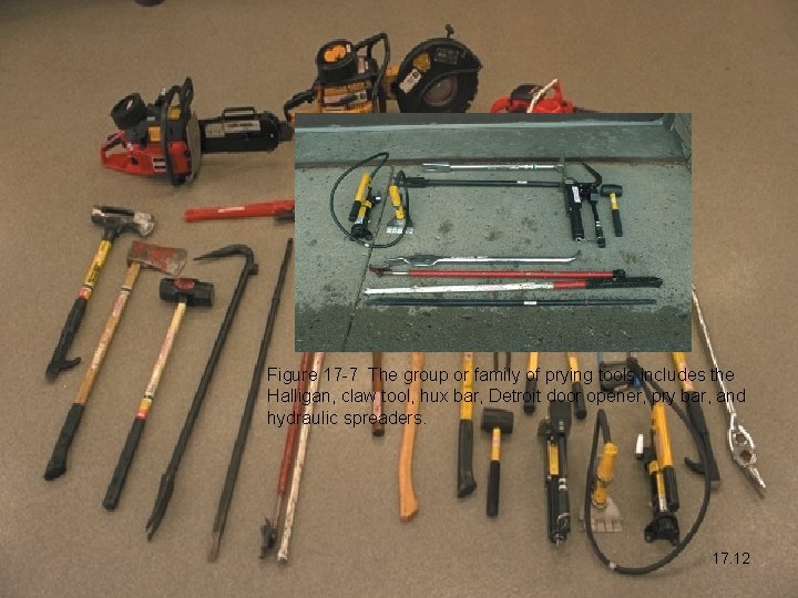 Figure 17 -7 The group or family of prying tools includes the Halligan, claw