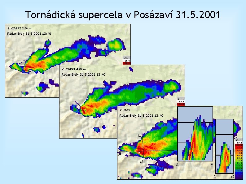 Tornádická supercela v Posázaví 31. 5. 2001 