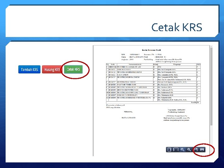 Cetak KRS 